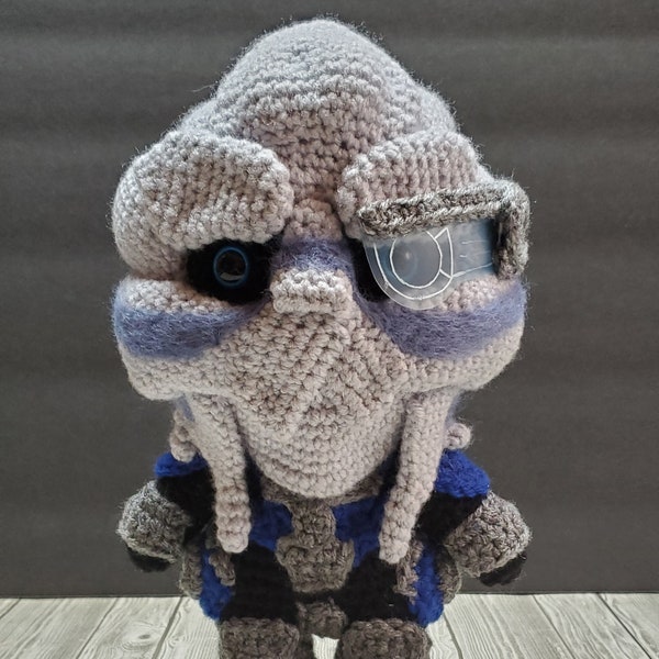 Garrus Vakrian Häkelanleitung, Mass Effect häkeln, Häkelmuster, Häkelanleitung, N7, Turian, Amigurumi Muster, NUR Muster,