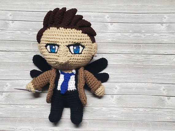 Handmade Crochet Castiel Plushie: Supernatural Inspired Angel - Etsy