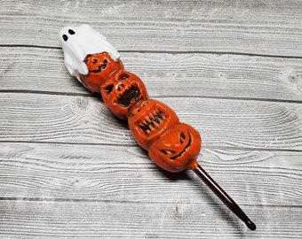 Ergonomic Crochet Hook, Halloween Crochet Hook, Nerdy Crochet Hook, Vintage Pumpkins, Scary Pumpkins Crochet Hook, Ghostly Crochet Hook,