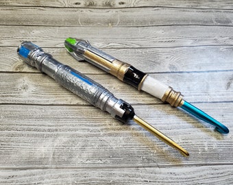 Custom Crochet Hook, Ergonomic Crochet Hook, Nerdy Crochet Hook, Doctor Who Inspired Crochet Hook, Sonic Screwdriver,