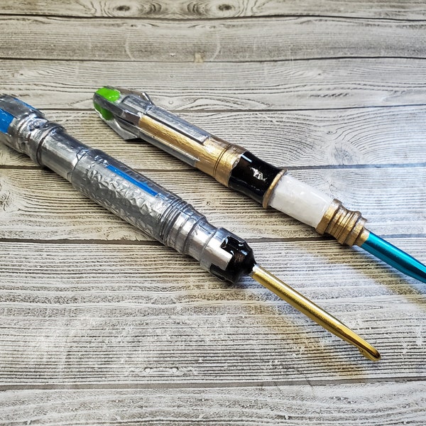 Custom Crochet Hook, Ergonomic Crochet Hook, Nerdy Crochet Hook, Doctor Who Inspired Crochet Hook, Sonic Screwdriver,