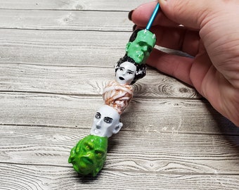 Ergonomic Crochet Hook, Monsters Crochet Hook, Classic Horror Hook, Frankenstein, Custom Crochet Hook, Nerdy Crochet Hook, Creepy Crochet