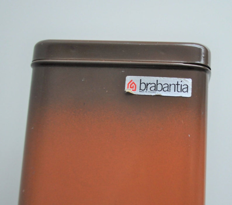 Breakfast cookie jar Brabantia-two-tone Brown-Vintage item from the 70s In good condition.
