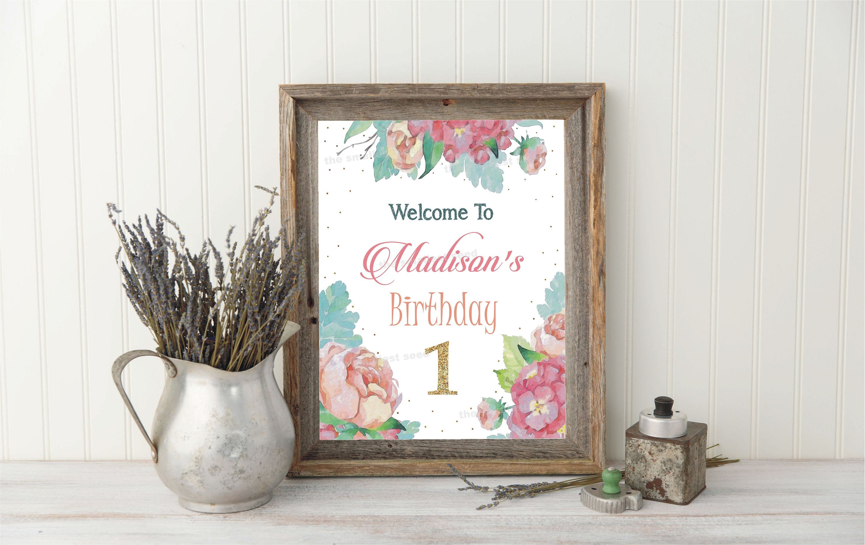 Birthday Posters Printable 1st Birthday Welcome Sign | Etsy