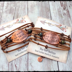 Thelma & Louise Wrap Bracelet SET Movie Quote Hand Stamped - Etsy