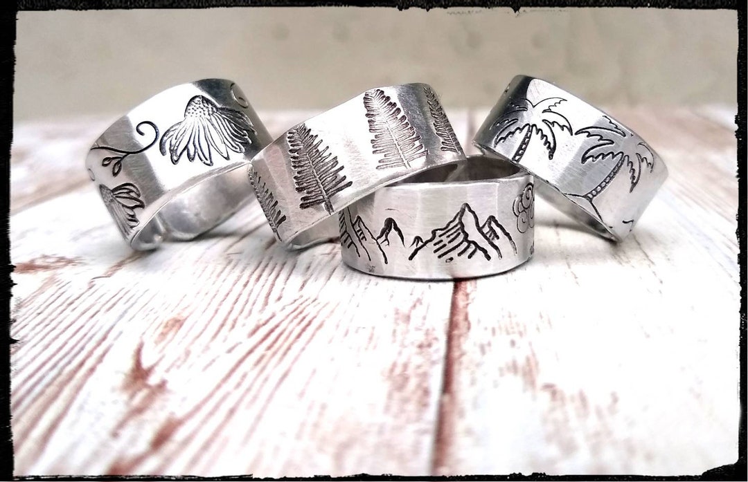 Patterned Cuff Rings • Nature Rings • Customize/personalize | Pattern ...
