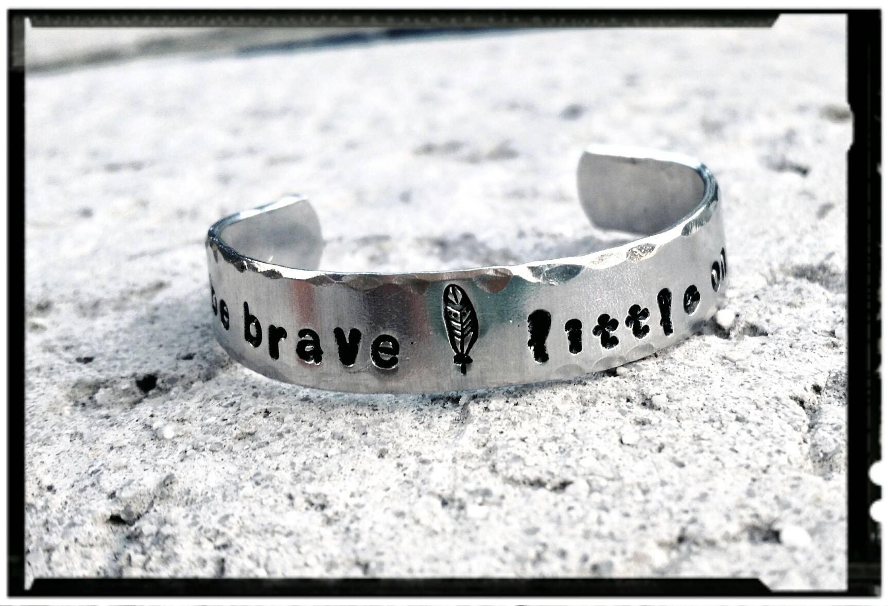 Be Brave little One Toddler Cuff Bracelet//Customize Etsy