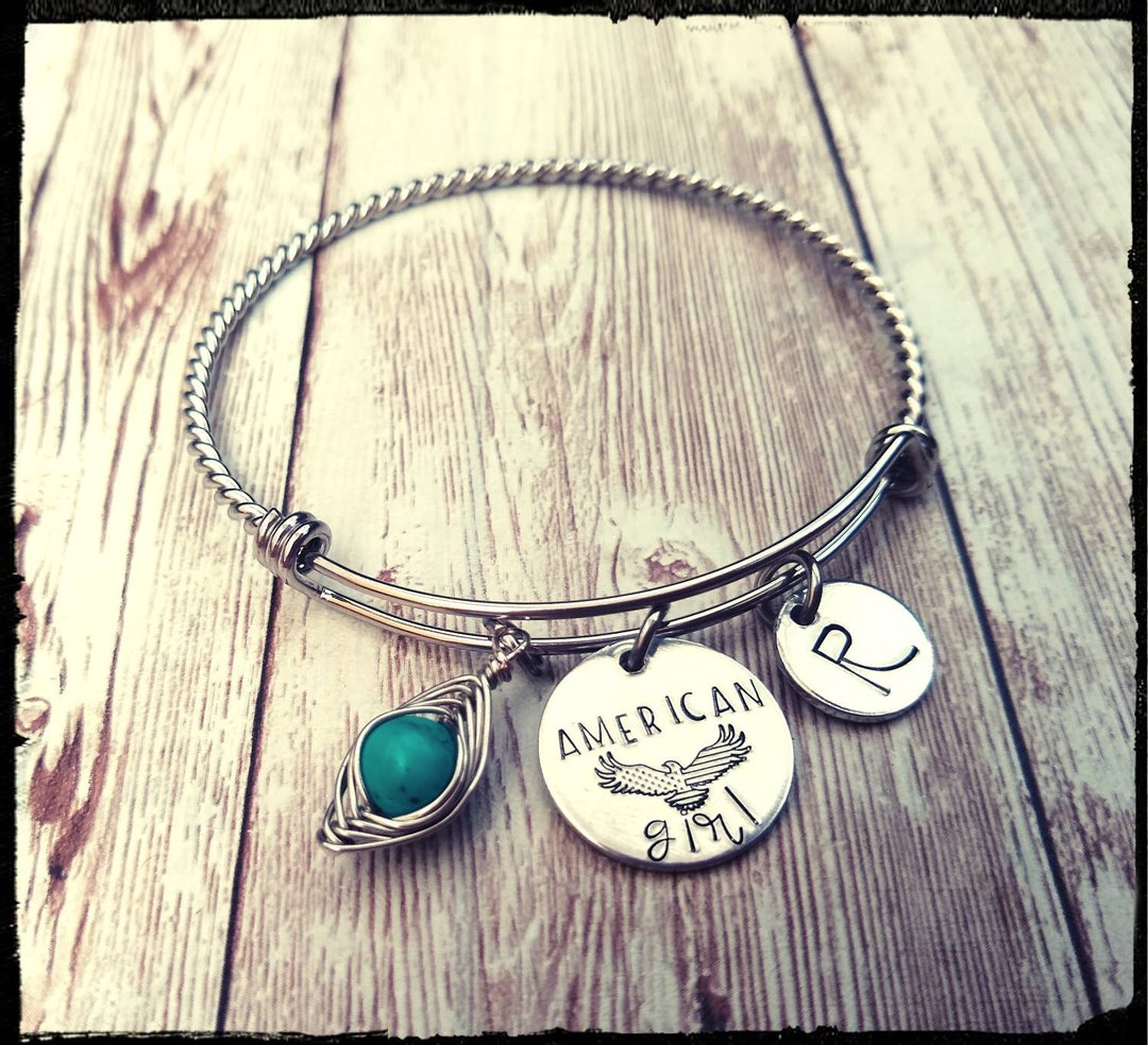 American Girl Bracelet à charme inoxydable de style corde de charme en