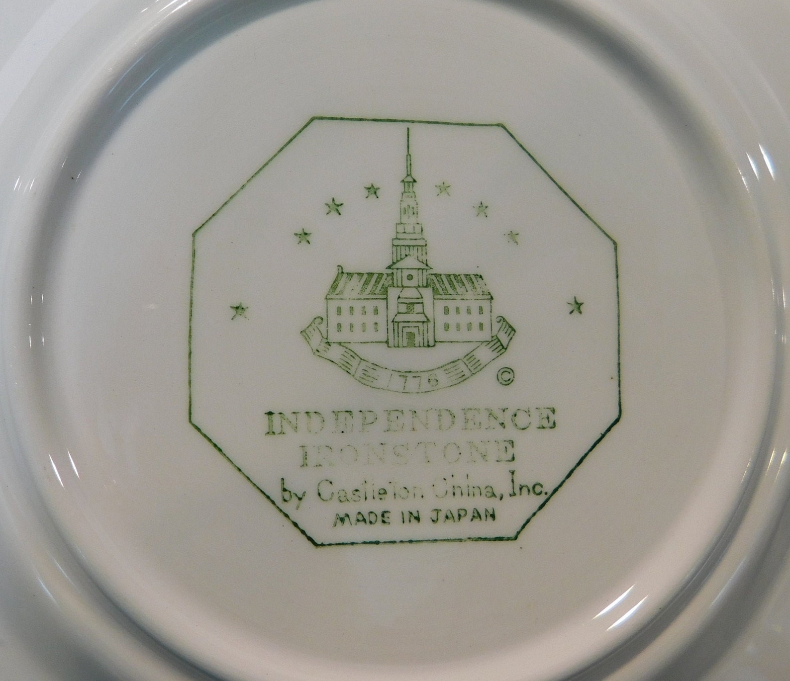 Independence Ironstone by Castleton China B&B Plates Set of 3 Blue Urns