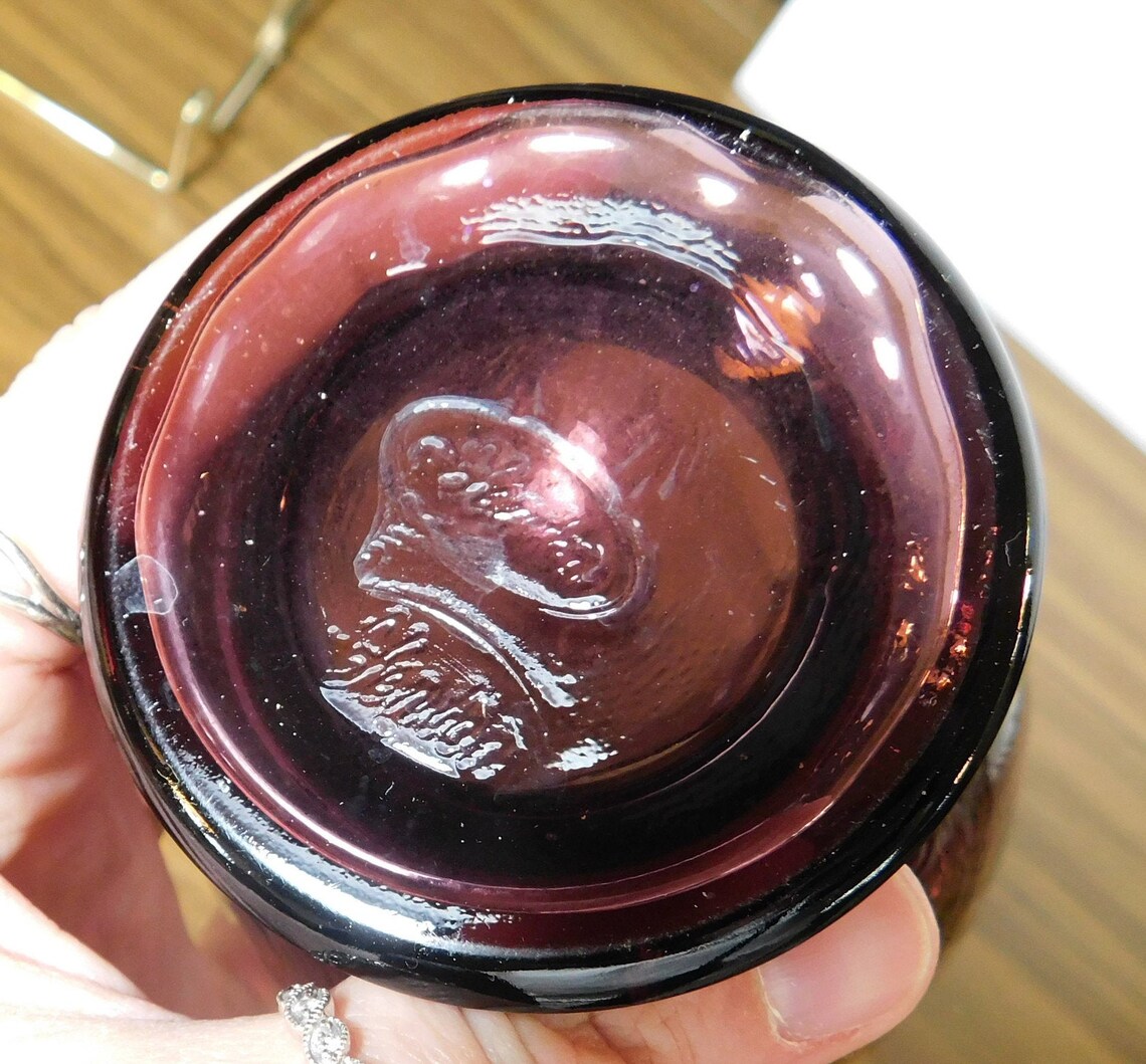 Fenton purple vase double stamped on bottom Etsy