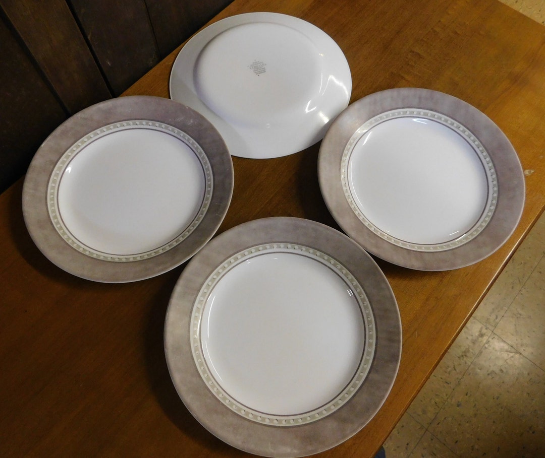 Corelle pewter Salad Plates Set of 4 Etsy