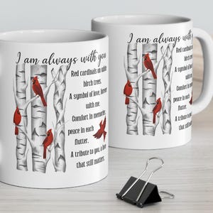 Cardinal Memorial Mug: Bereavement Gift for Loss of Loved One