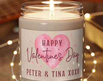 Valentines Candle Personalize Name Couples Candles Gifts for Valentine Gift for Him Valentine Scented Couple Gift Custom Names Boyfriend