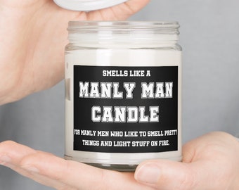 Candles for Men Funny Candle with Saying Boyfriend Manly Man Candle Gift for Him Man Candle Funny Gift for Husband Mens Gifts Manly Men