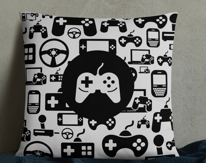Game Controller Pillow Game Room Decor Gaming Gift Gamer Gift Gaming Accent Video Game for Husband Throws Man Cave for Son Home Bedroom