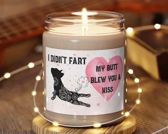 Valentines Day French Bulldog Candle I Didnt Fart Butt Blew You A Kiss Farts Funny Gift for Dog Lover Frenchie Mom Dog Deodorant