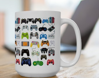 Game Controller Mug Gamer Coffee Tea Mug Funny Gaming Gift Video Game Birthday Gift for Dad Son Gamer Gift Gaming Home Décor Gift for Him