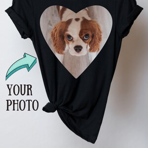 Custom Photo T-shirt Heart Picture Shirt Photo T-shirt Image Shirts Personalized Tee Gifts Custom T-shirt Picture Tees Custom Face Shirt image 2