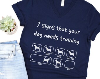 Funny Dog Shirt V necks Womens Clothing Animal Lover Tshirt Gift for Dog Lovers Tee Gifts for Her Funny Shirts Jokes Trainer Training Summer