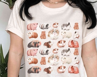 Guinea Pig T-shirt Guinea Pig Gift Cute Guinea Pig Shirt Cavy Gifts Guinea Pig Lover Gift for Women Gift for Her Guinea Pig Art Animal Pet