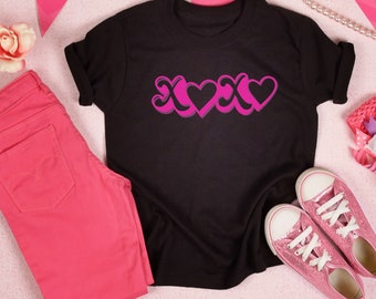 XOXO Shirt Girls Toddler Valentines Day Shirt Girls Valentine Tee Baby Girl Valentines Day Outfit for Kids School Shirts Cute Tee Youth Top