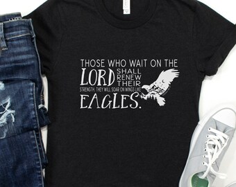 Faith Shirt Christian Clothing Bible Verse Shirts Jesus T-shirt Prayer Scripture Based Shirts Pray Tee Nature Eagle Gifts Religious Tshirts