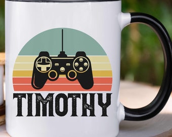 Personalized Retro Game Controller Mug: Gamer Gift