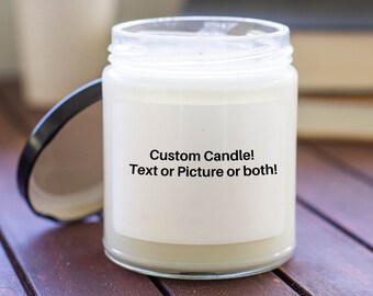 Custom Candle Unique Gifts Home Decor Blank Label Candles Create Your Own Candle Custom Text & Picture Gifts Personalized Gift Idea Creative