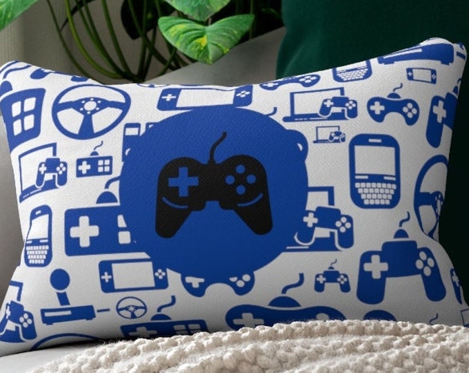 Game Controller Lumbar Pillow Video Game Room Decor Gaming Gift for Him Boys Gifts Bedding Video Game Birthday Gamer for Son