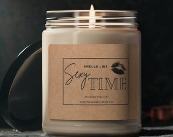 Sexy Time Candle Minimalist Soy Candle Anniversary Gift Birthday Gifts for Him Funny Gift for Husband Wedding Gifts Boyfriend Girlfriend