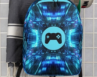 GAMING Backpack Gamer Gift Video Game Birthday School Supplies Gift for Son Game Room Home Decor Book Bag for Him Minimalist Laptop Bag