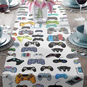 Video Game Controller Table Runner: Gamer Party Decor