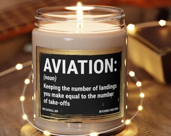 Aviation Definition Candle Pilot Gift Airplane Candle Gifts for Pilots Airplane Home Decor Scented Candles Funny Gift Ideas Aromatherapy