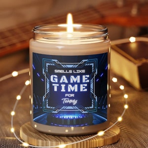 Custom Video Game Candle Personalize Name Candles Gamer Gift for Him Gaming Candles Home Decor Game Time Custom Gifts for Son or Husband image 2