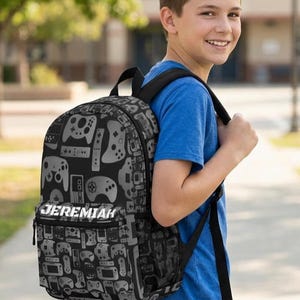 Personalized Video Game Controller Backpack: Gamer School Bag
