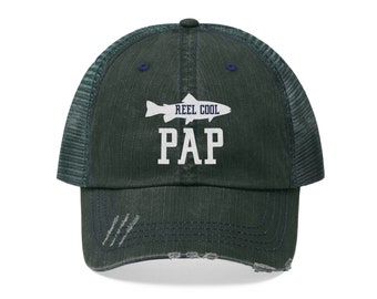 Custom Name Fishing Hat Embroidery Embroidered Personalized Fisherman Pap Gift Fathers Day Gift for Dad Fathers Day Grampa Fishing Gifts
