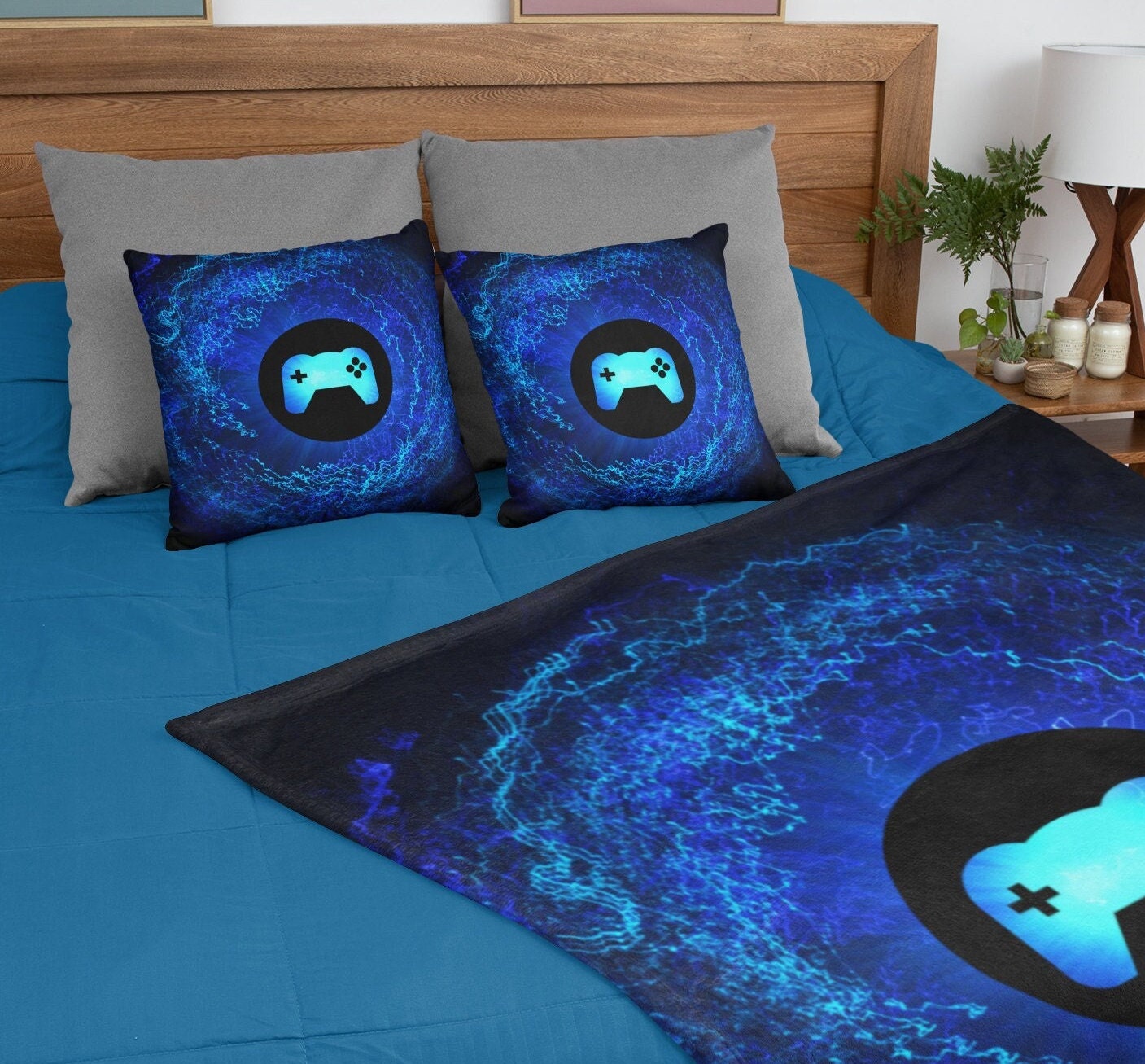 Video Game Pillow Game Room Décor Gamer Gift Gaming Game Etsy