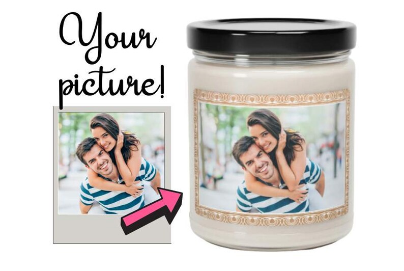 Personalized Picture Candle Gifts Custom Photo Candles Gift for Him Gift for Her Anniversary Wedding Birthday Keepsake Personalize Gift Idea image 2