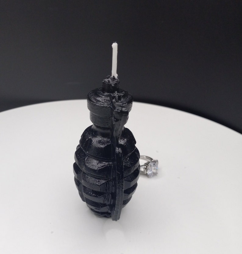 Grenade Candle Cake Topper Bomb Gamer Candles War Video Games Birthday Theme Gaming Husband Fathers Gift for Him TNT Fondant 3D Grenades image 3
