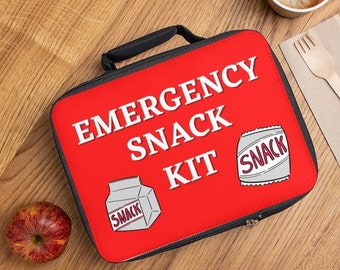 Emergency Snack Kit Lunch Bag Funny Insulated Lunch Bag Gift for Her Fathers Day Gift for Him Dad Birthday Mom Gift Christmas Reusable Lunch