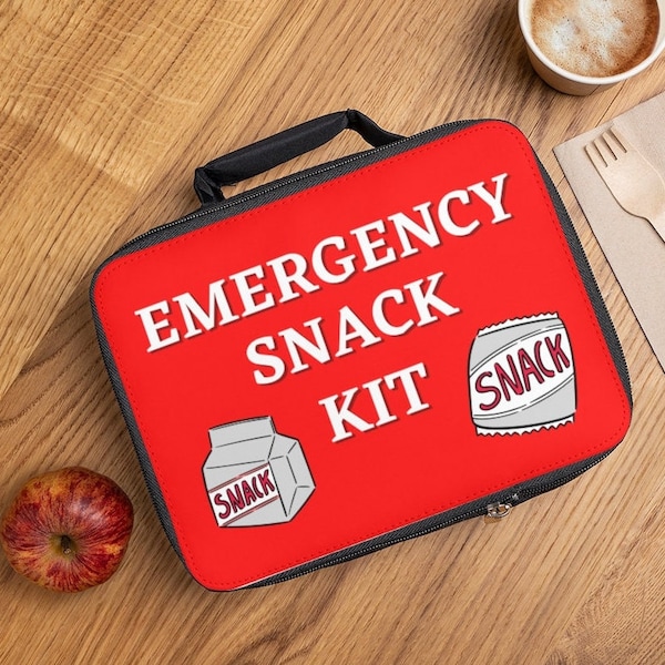 Emergency Snack Kit Lunch Bag Funny Insulated Lunch Bag Gift for Her Fathers Day Gift for Him Dad Birthday Mom Gift Christmas Reusable Lunch