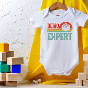 Block Building Shirts Family Matching Father Son Brothers Gift Boy Demo Expert Shirt Brick Boys Blocks Birthday Shirt Retro Vintage Builder image 5