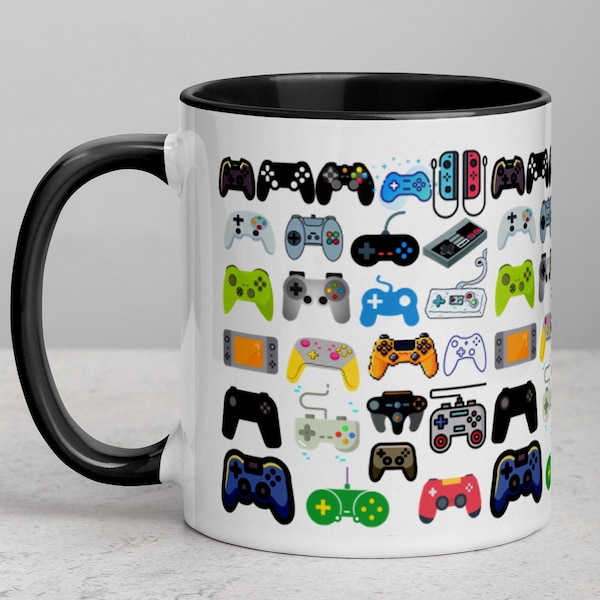 Game Controller Mug Gamer Coffee Tea Mug Funny Gaming Gift Video Game Birthday Gift for Dad Son Gamer Gift Gaming Home Décor Gift for Him
