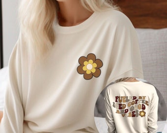 Iced Coffee Long Sleeve Shirt Good Vibes Crewneck Cute for Her Womens Clothing Coffee Lover Gift Graphic Shirt Trendy Retro Clothing