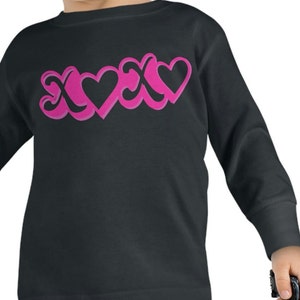 XOXO Girls Valentine Toddler Long Sleeve Tee Valentines Tees 2T-6T Outfit for Kids School Shirts Cute Tee Youth Top Pullover Tshirt Girls image 3