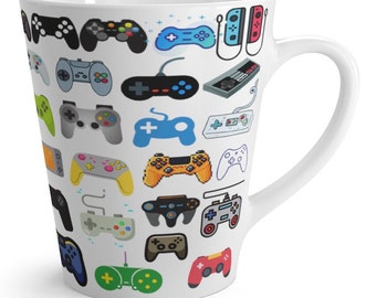 Game Controller Mugs Video Game Latte Mug Coffee Mug Gamer Gift Funny Gaming Gifts Birthday Gift for Dad Son Home Décor Game Room Boys Cup