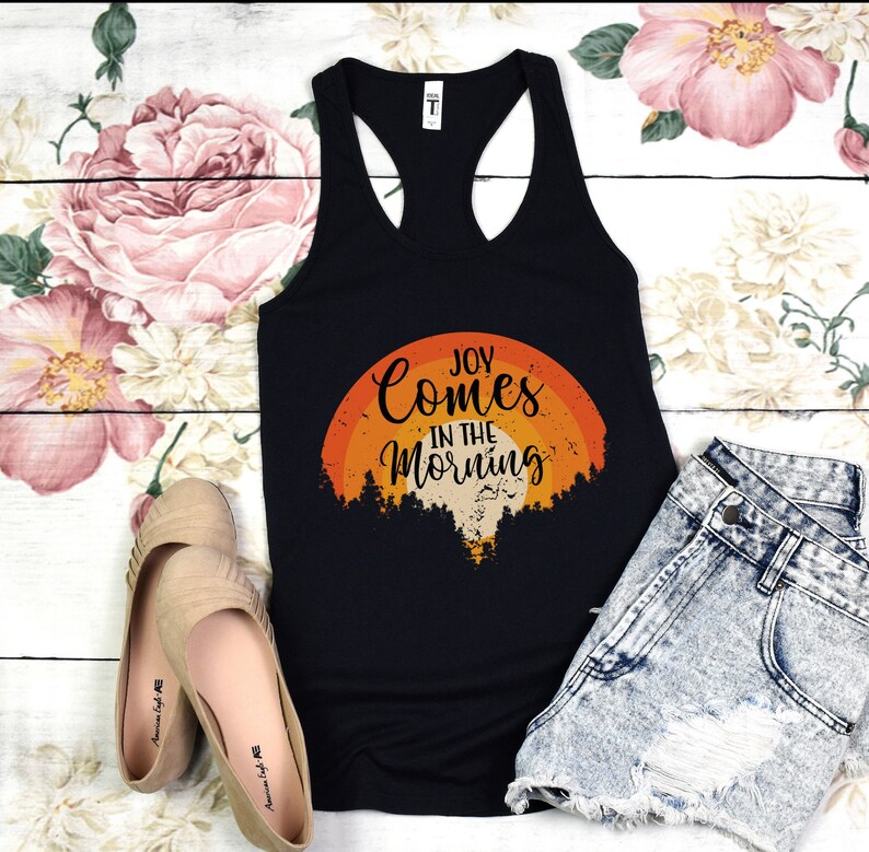 Inspirational Saying Womens Tank Top Cute Summer Tanks Retro Sunrise Nature Cute Vacation Clothing Christian Phrases Gift for Her Beach image 4