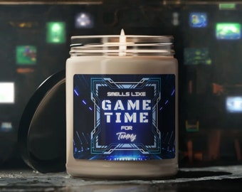 Custom Video Game Candle Personalize Name Candles Gamer Gift for Him Gaming Candles Home Decor Game Time Custom Gifts for Son or Husband