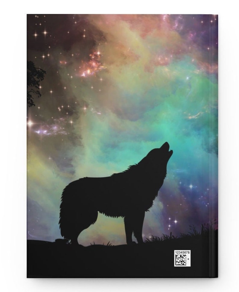 Personalized Wolf Hardcover Notebook Custom Wolf Journal Notebooks Lined Pages Gifts for Him Wolf Art Nature Outdoor Theme Gift to Husband image 6