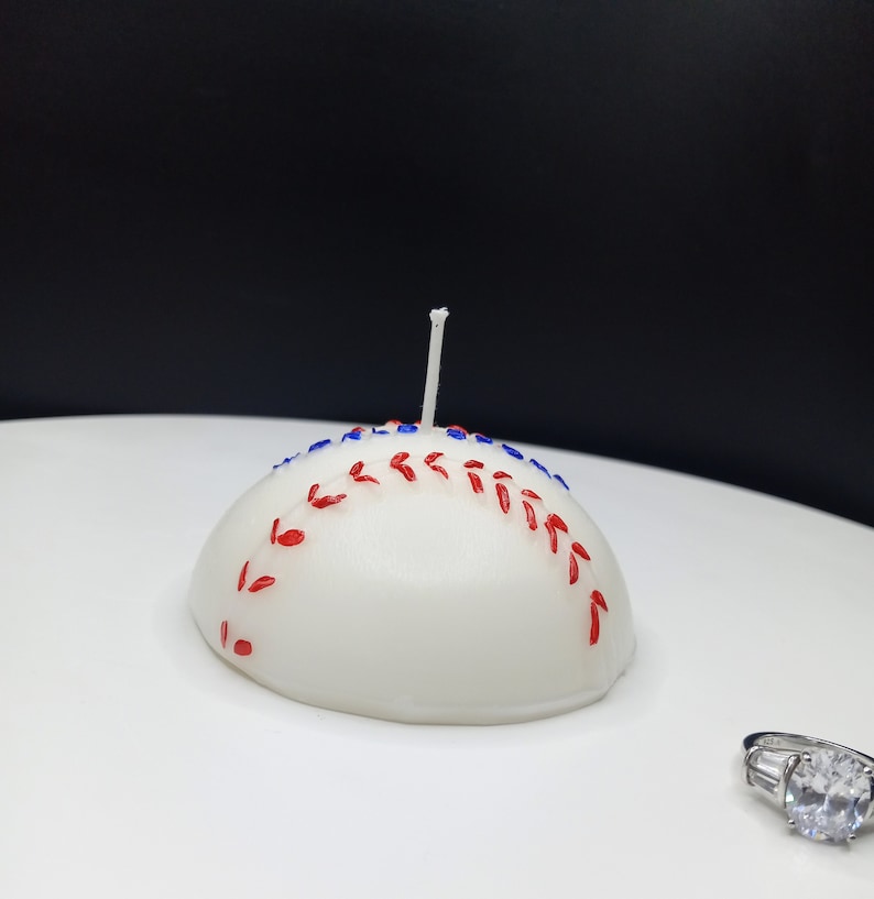 Baseball Candle Sports Birthday Party Cake Topper Unique Candles Game Day Home Decor Decorations Gift for Him for Dad Husband World Sport image 6